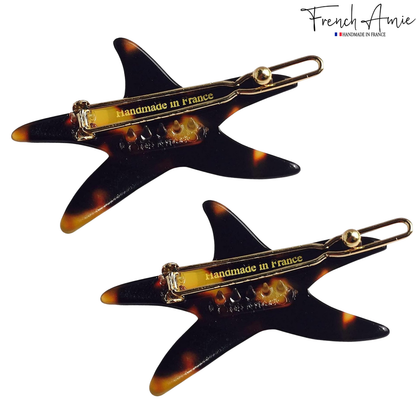 French Amie Starfish Acetate Hair Clip