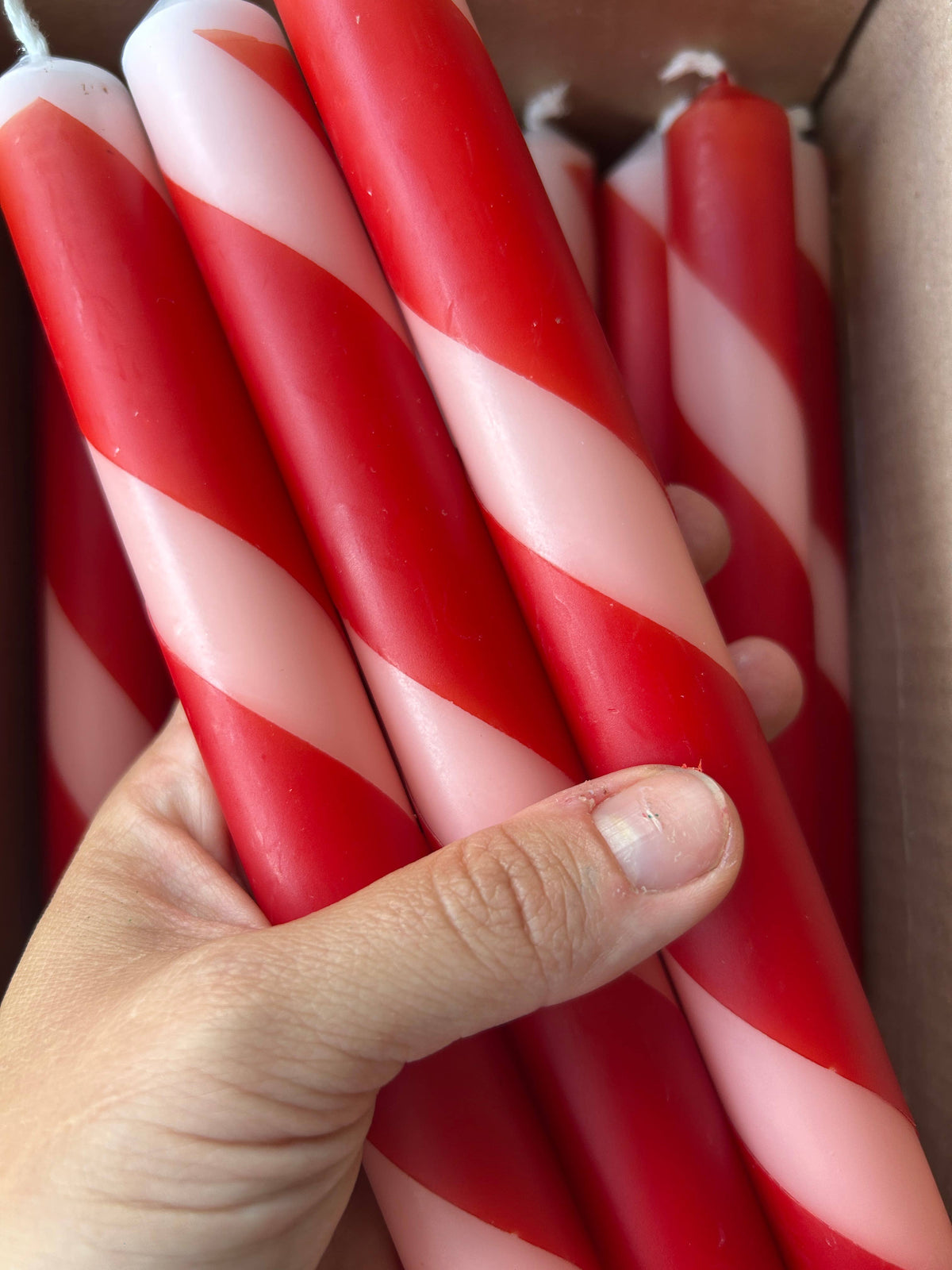 Twist Stripe Taper Candles