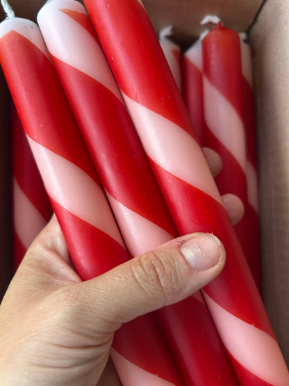 Twist Stripe Taper Candles