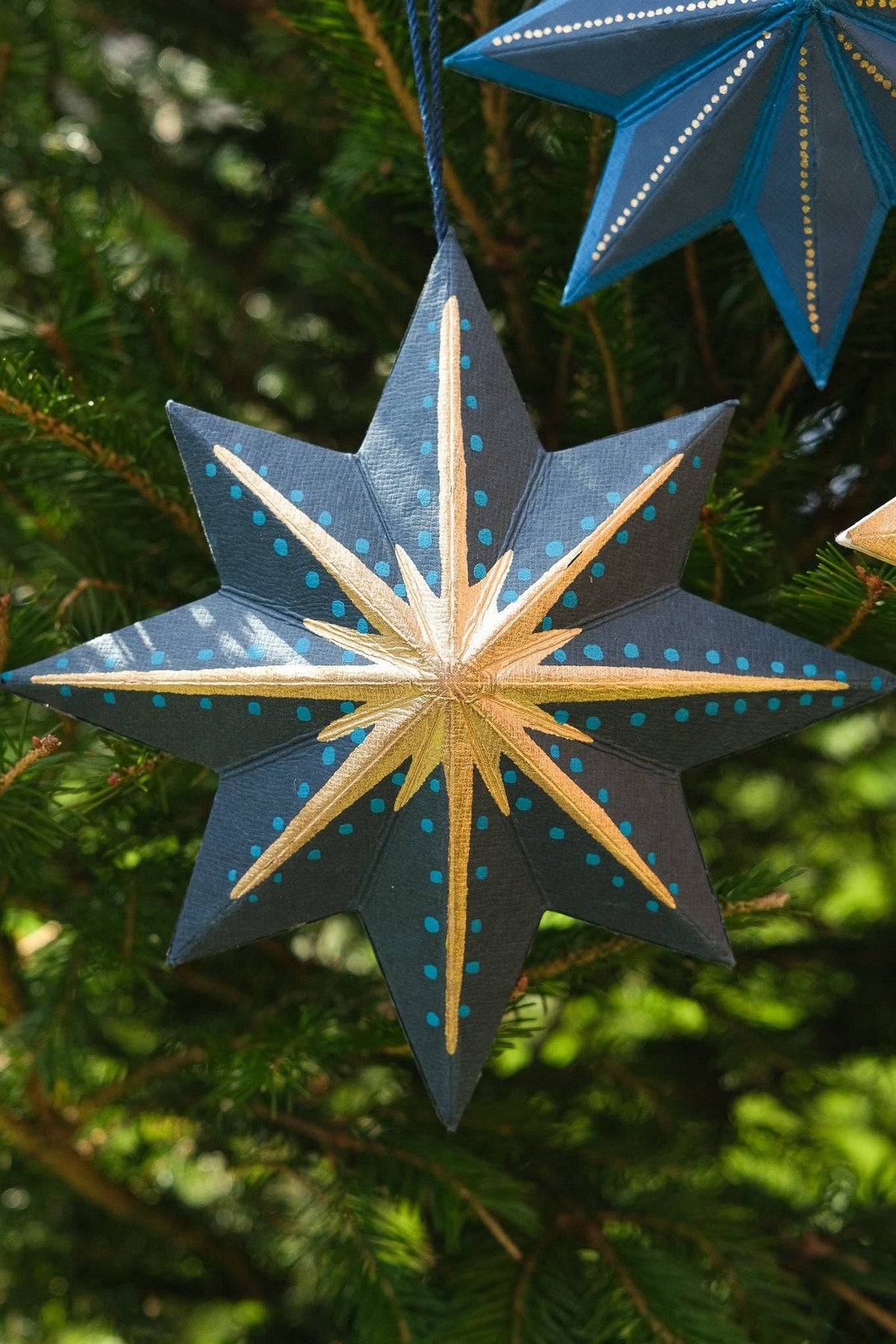 Twinkling Star Recycled Paper Christmas Ornament