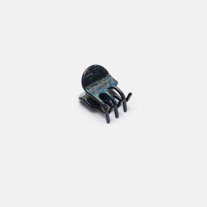 Mini Hair Claw Clip Dark Sparkle Acetate