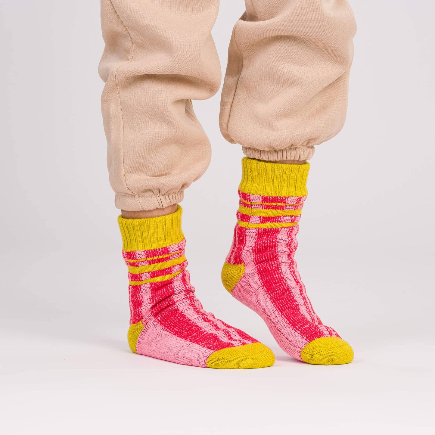 Plaid Stripe House Socks