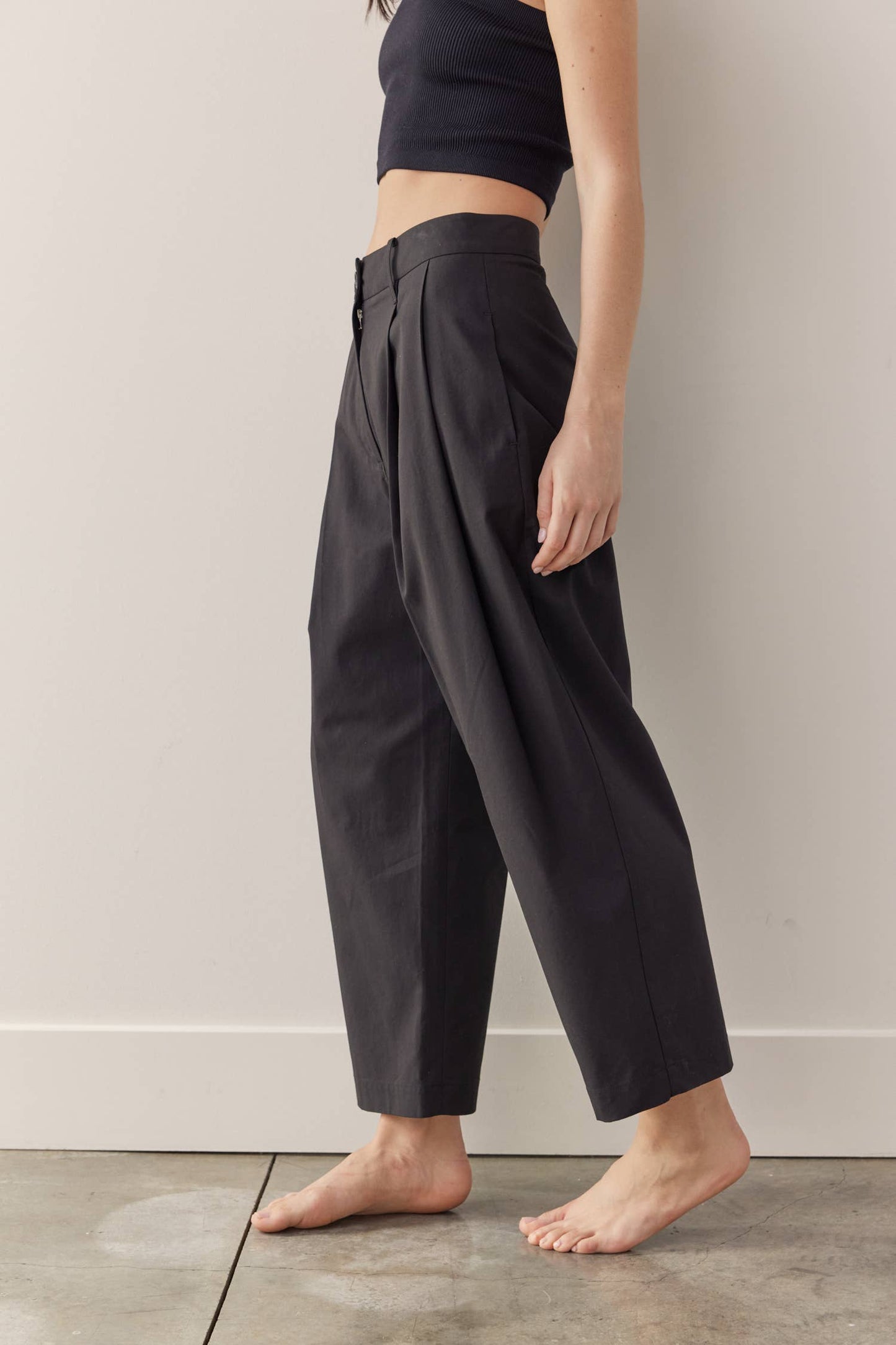 Pleated Tapered Pants