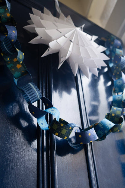 BLUE & YELLOW PAPER CHAIN KIT