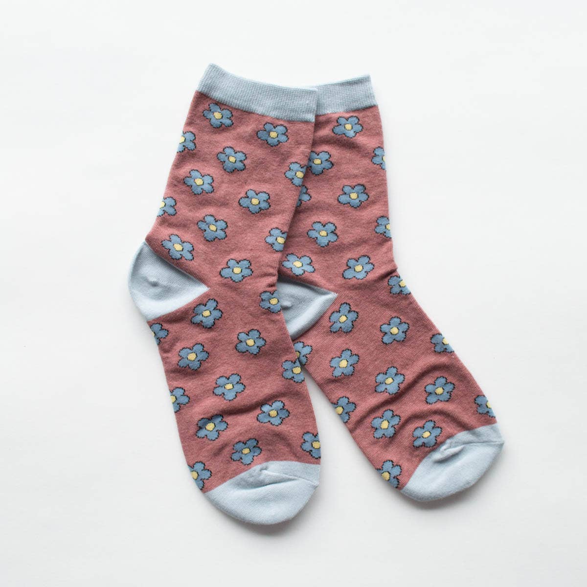 Doodle Flower Crew Socks