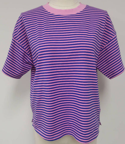 Relaxed Fit Contrast Collar Tee