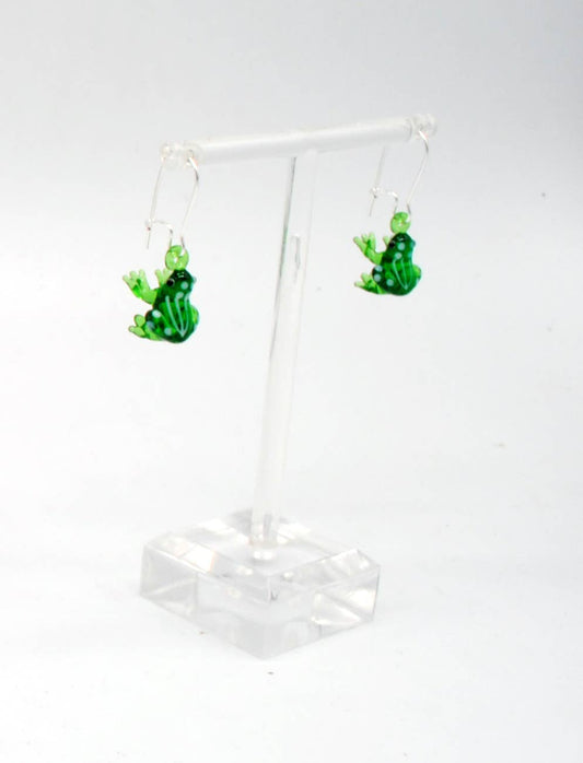 Frog Earrings - Green