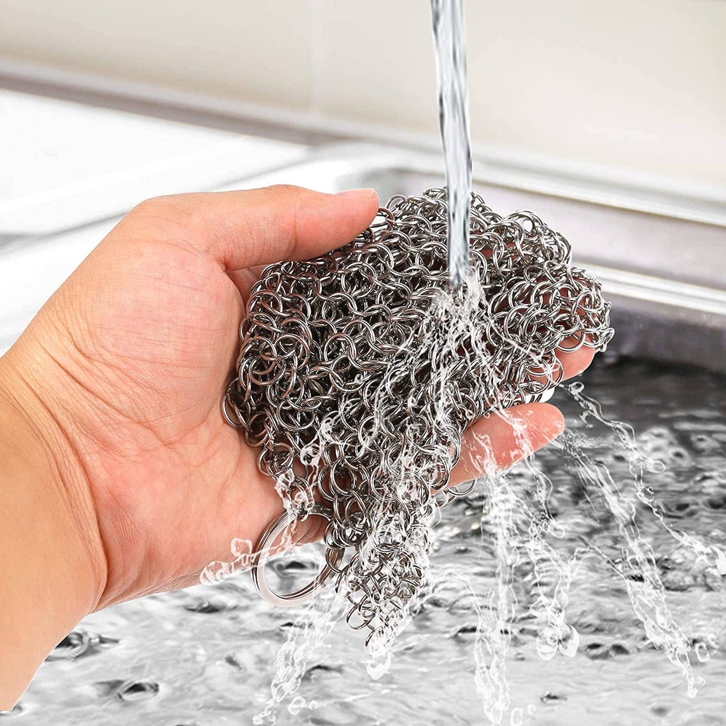 Chain Mail Stainless Steel Cast Iron Scrubber