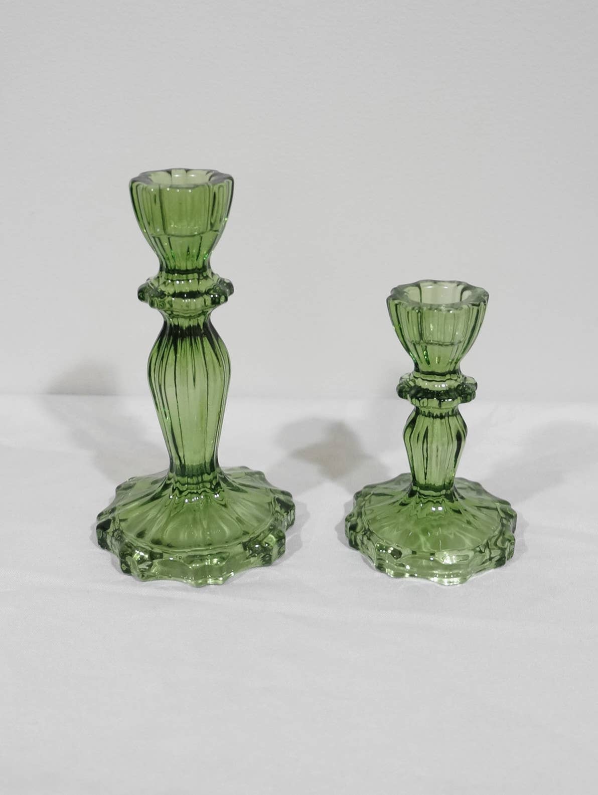 Glass Candlestick Holder, Taper Candle Stand