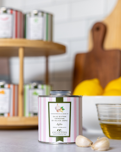 Garlic Extra Virgin Olive Oil Tin, 100 ml