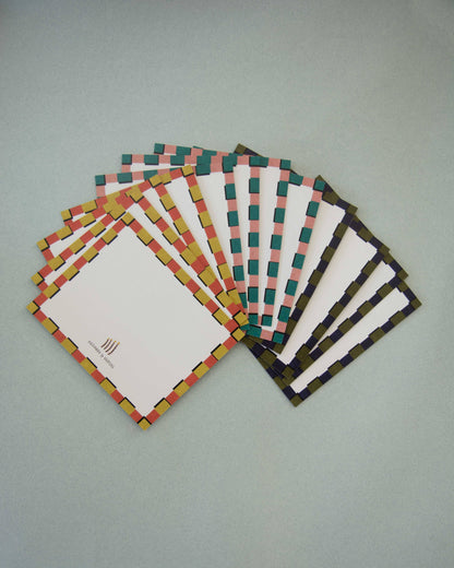 Checker Notecards - set of 16