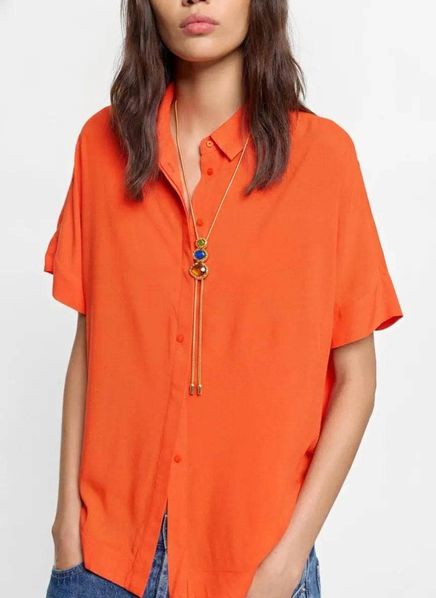 Bolo Pull Through Lariat Necklace, 42 Inch