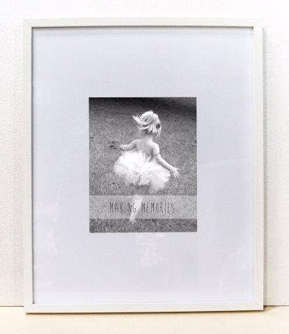 Matted Wood Picture Frame with Beveled Mat