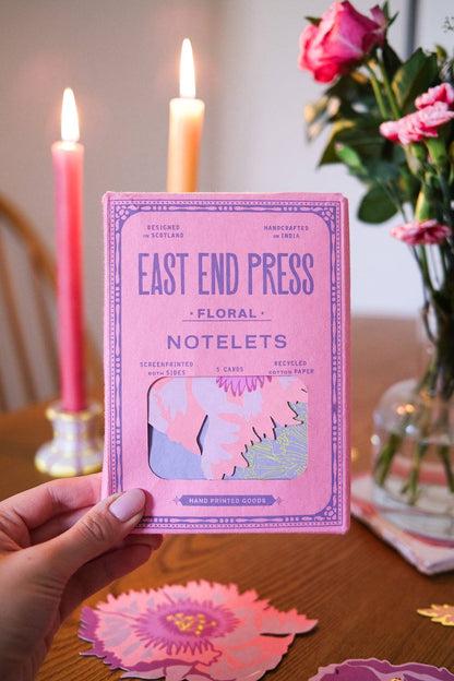 Floral Screen Printed Notecard Set