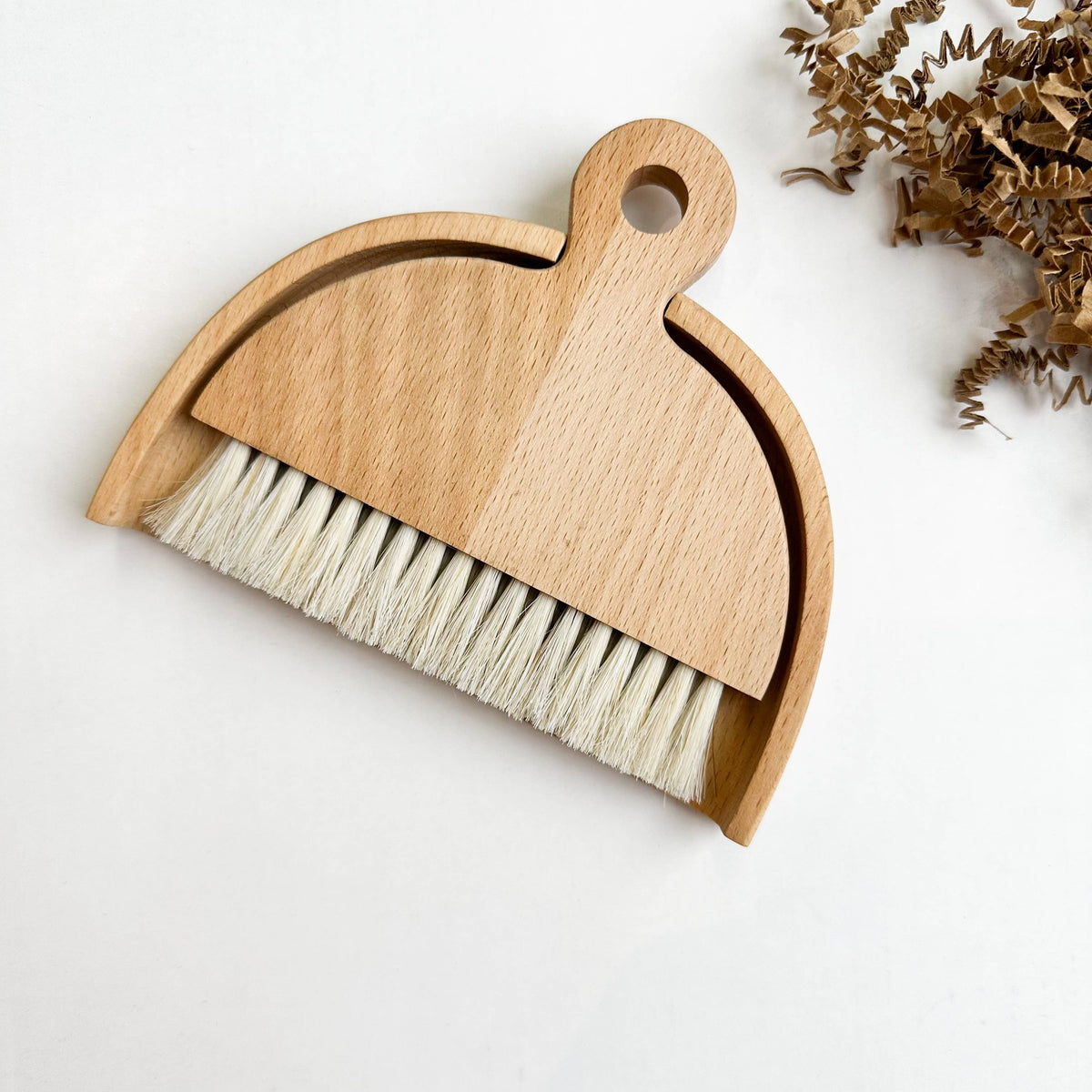 Wooden Mini Broom and Dustpan Set