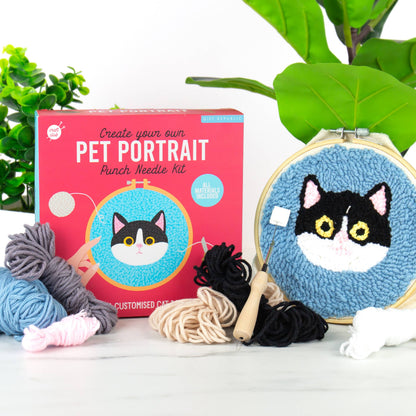 Cat Portrait Punch Needle Craft Kit