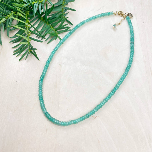 Green Aventurine Beaded Gemstone Necklace