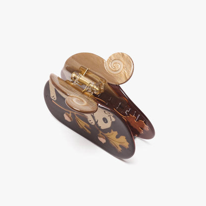 Oak Squirrel and Acorn Acetate Hair Claw Clip