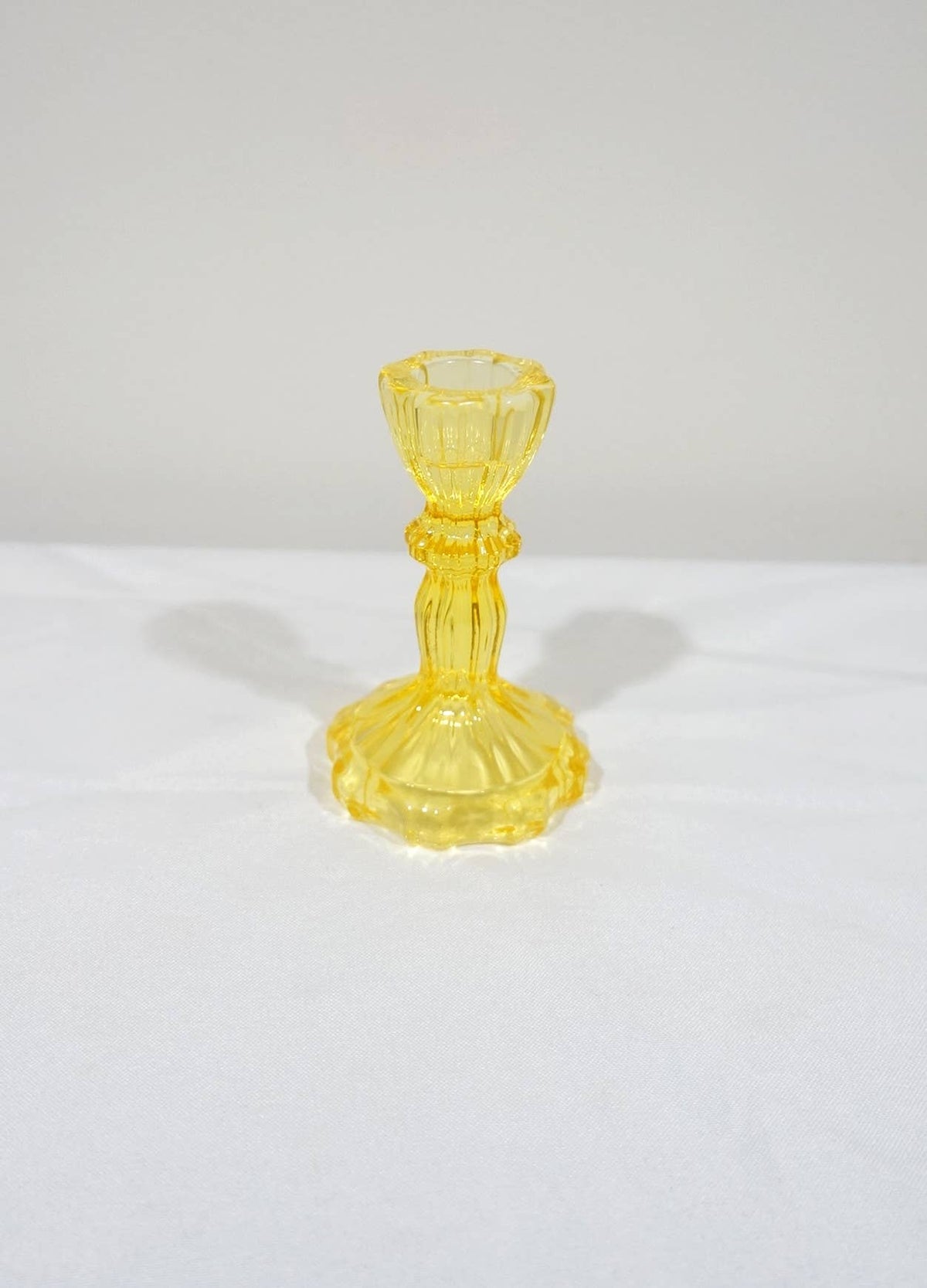Glass Candlestick Holder, Taper Candle Stand