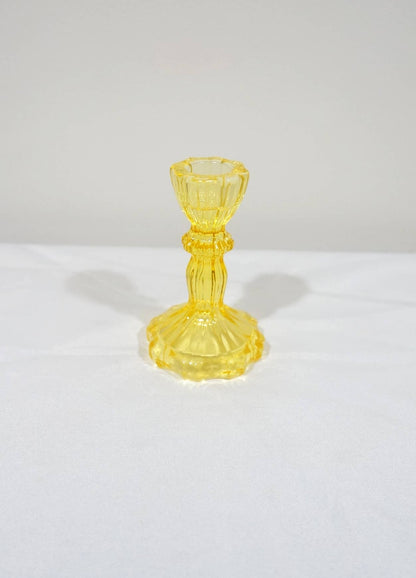 Glass Candlestick Holder, Taper Candle Stand