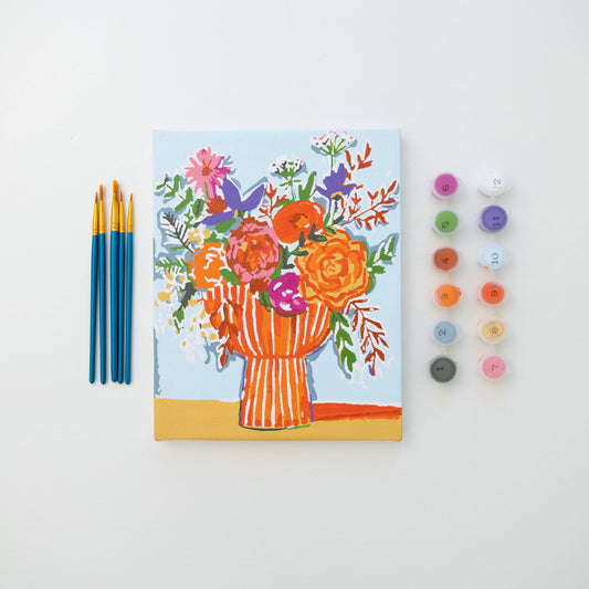 Bright Wildflower Bouquet by Lindsay Brackeen Paint by Numbers Framed Mini