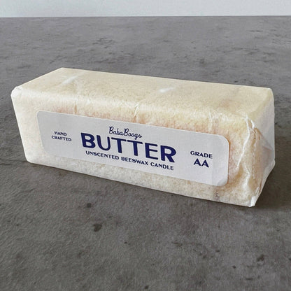 Butter Stick and Pad Beeswax Candle Duo