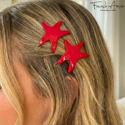 French Amie Starfish Acetate Hair Clip