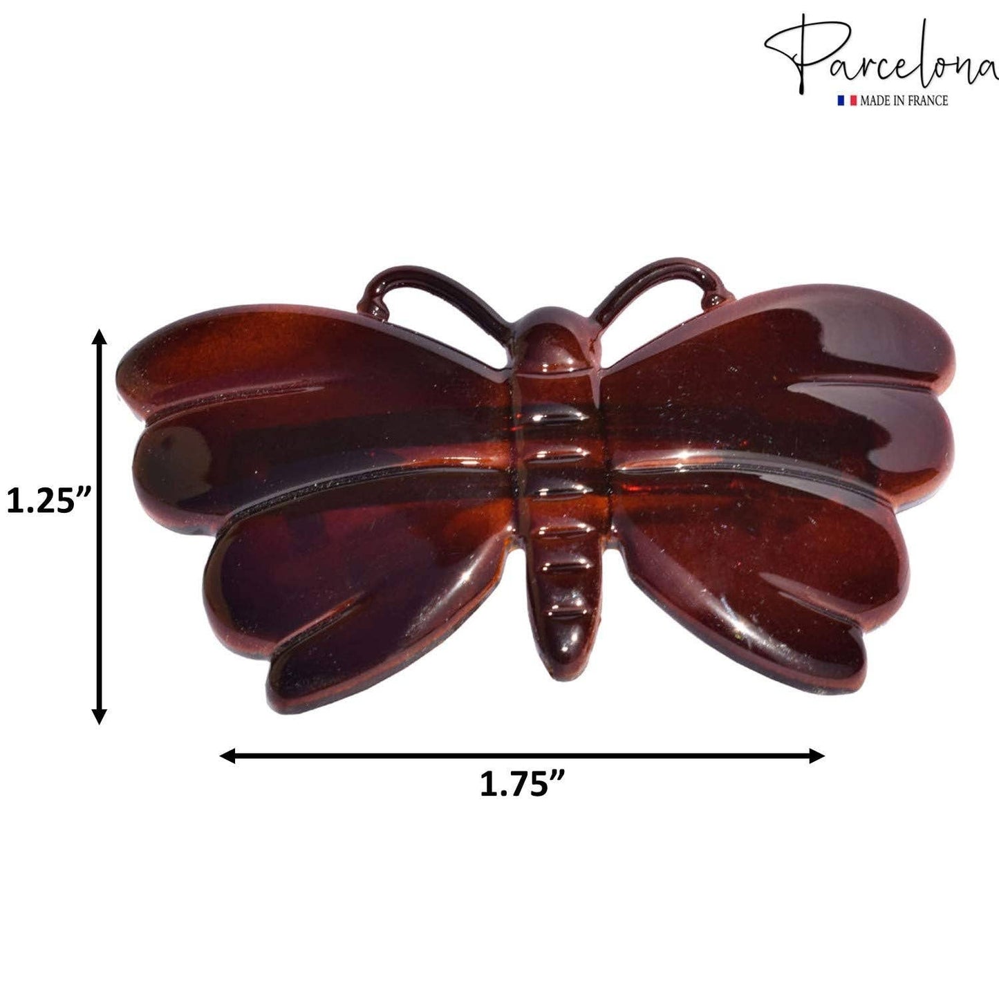 French Butterfly Shell Barrette