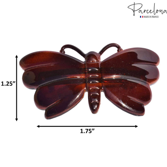 French Butterfly Shell Barrette
