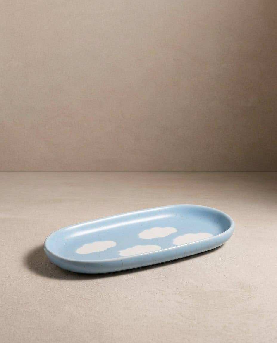 Blue Cloud Stoneware Mini Tray