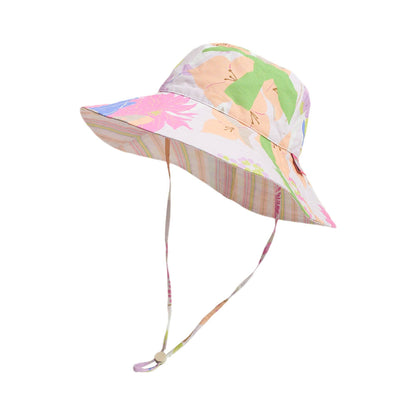 Cotton Reversible Sun Hat - Pink