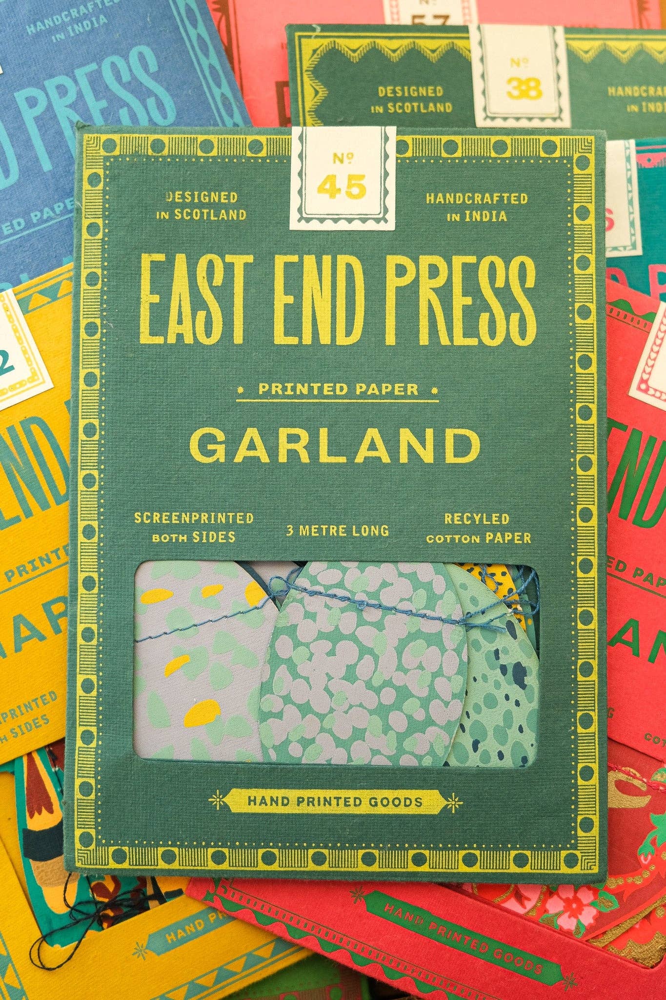 BLUE SPECKLED EGGS SEWN GARLAND