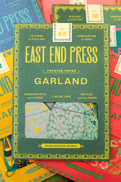 BLUE SPECKLED EGGS SEWN GARLAND