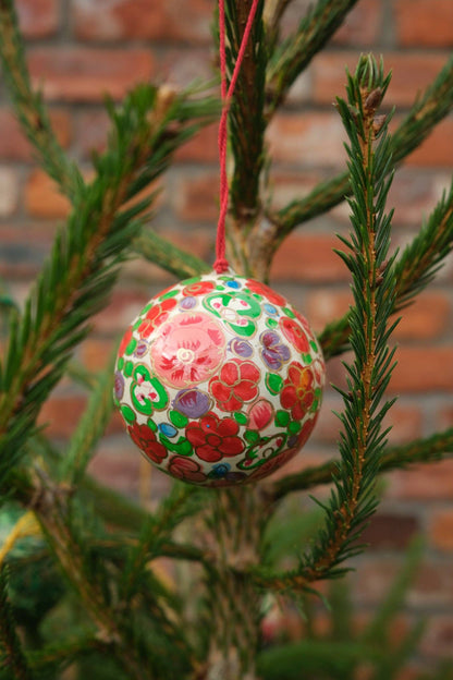 Crimson Flowers Bauble