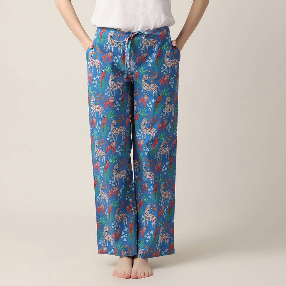 Safari Print Pajama Pants, Cotton PJ Bottoms