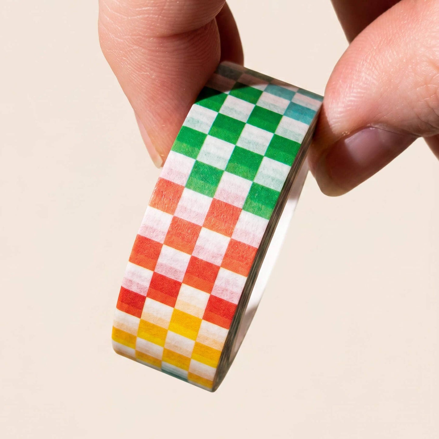 Colorblock Checker Washi Tape Multicolor Decorative Tape