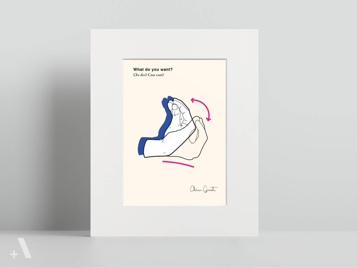 Italian Hand Gestures Illustrated Art Print