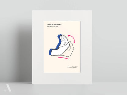 Italian Hand Gestures Illustrated Art Print
