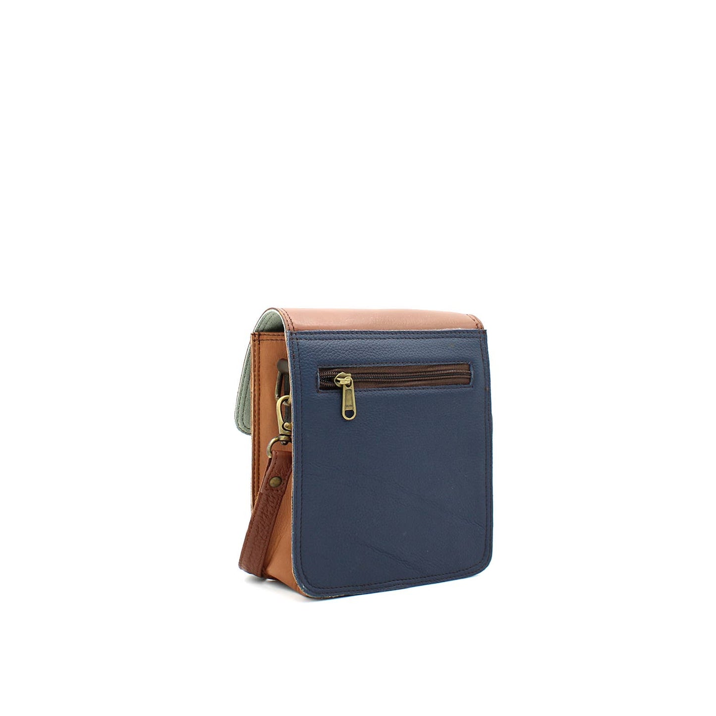 Recycled Leather Unisex Crossbody Bag