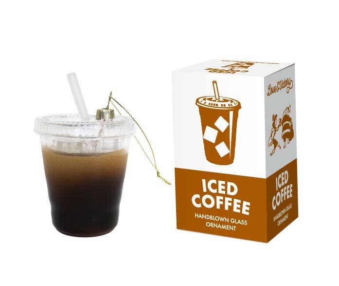 Iced Coffee Hand-Blown Glass Ornament