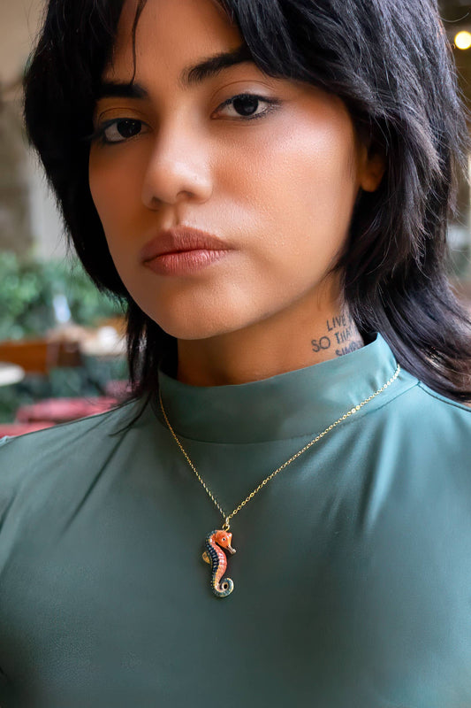 Tiny Seahorse Necklace