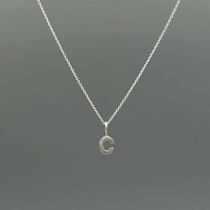 Sterling Silver Block-Letter Initial Necklace