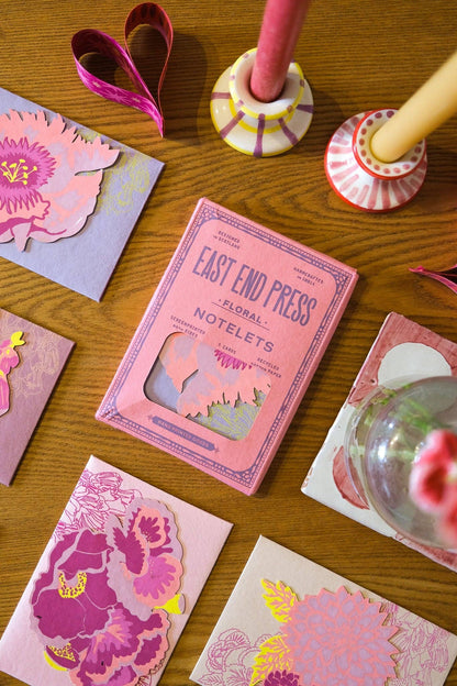 Floral Screen Printed Notecard Set