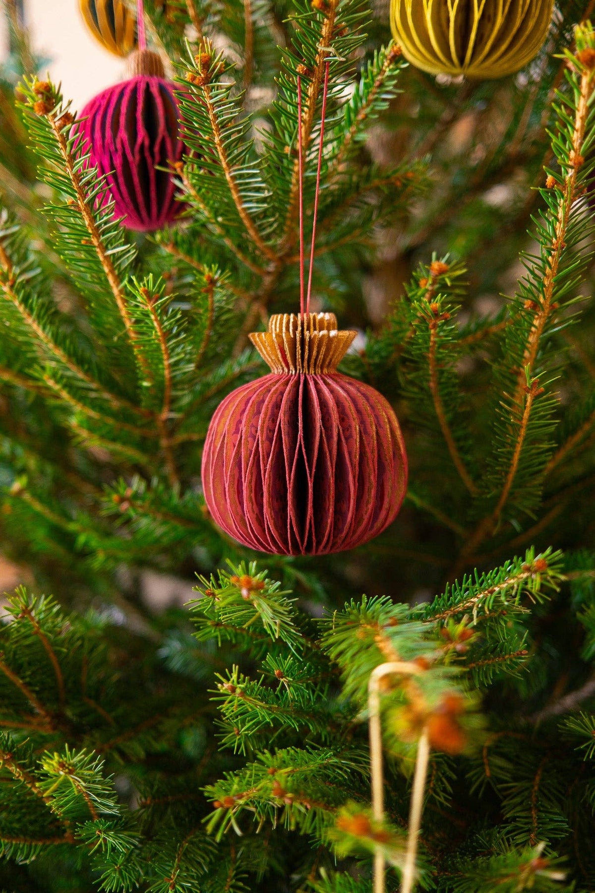 Pomegranate Honeycomb Paper Ornament