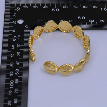 Clam Shell Cuff Bracelet Gold Filled
