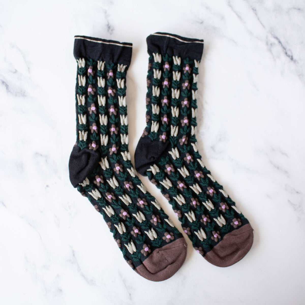 Vintage Floral Casual Socks