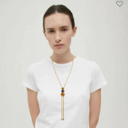 Bolo Pull Through Lariat Necklace, 42 Inch