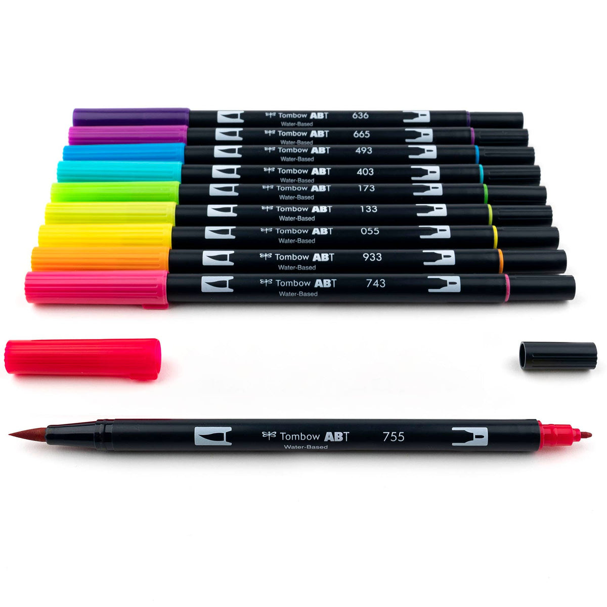 Tombow Dual Brush Pen Art Markers Bright 10 Pack