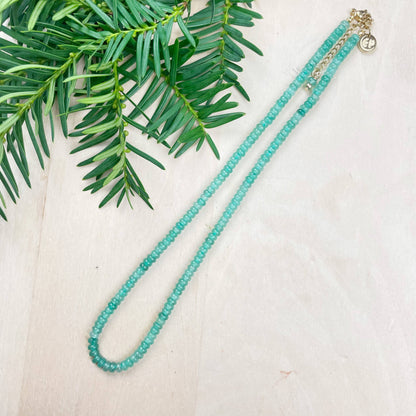 Green Aventurine Beaded Gemstone Necklace