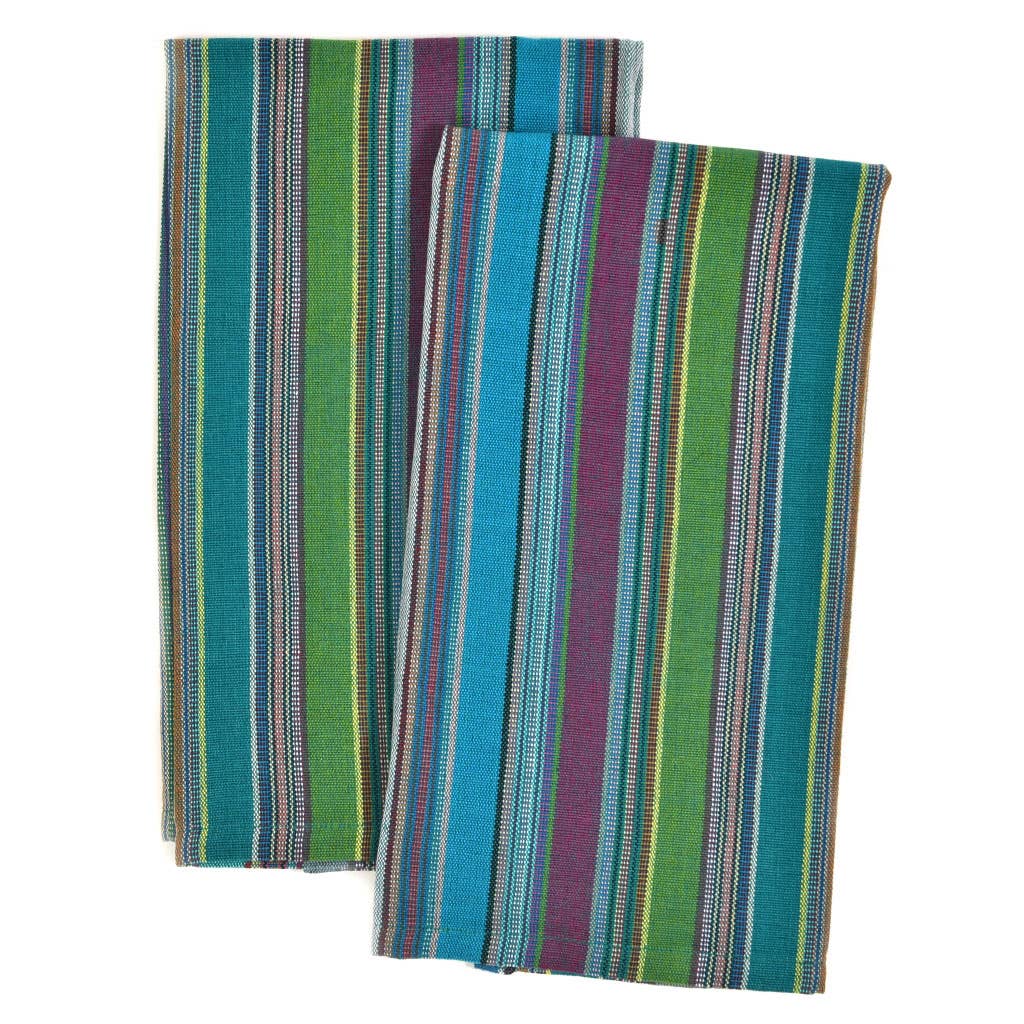 Hand Woven Guatemalan Kitchen Striped Towel Sets